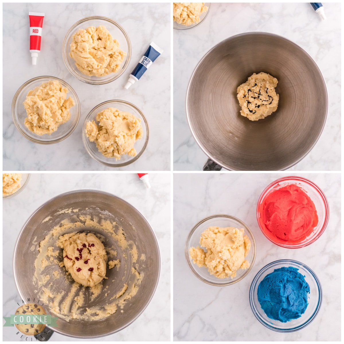 How to color sugar cookie dough