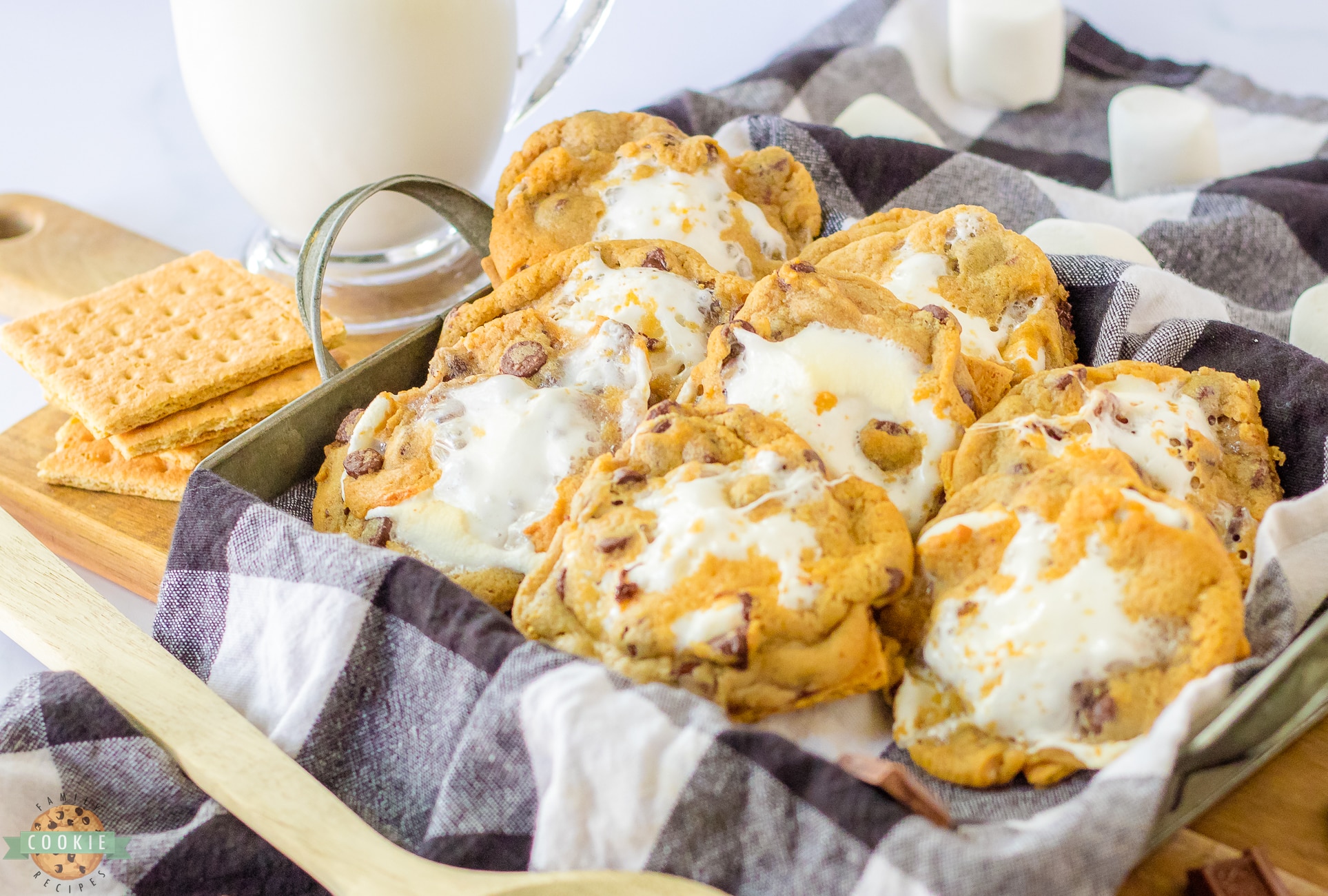 s'mores cookies on a plate