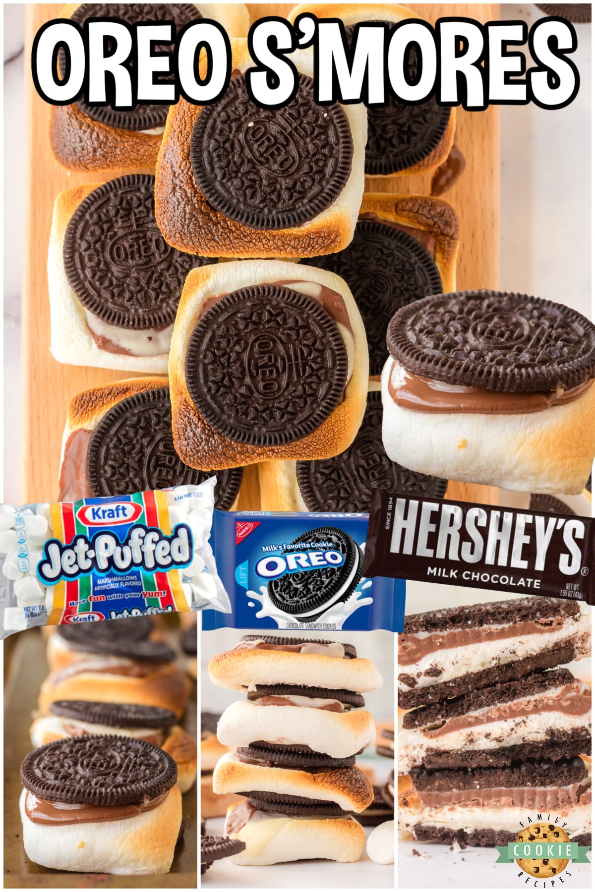 Oreo S’mores are gooey, sweet, crunchy & super chocolatey! These oven baked S’mores are sure to be your new summertime go-to dessert!