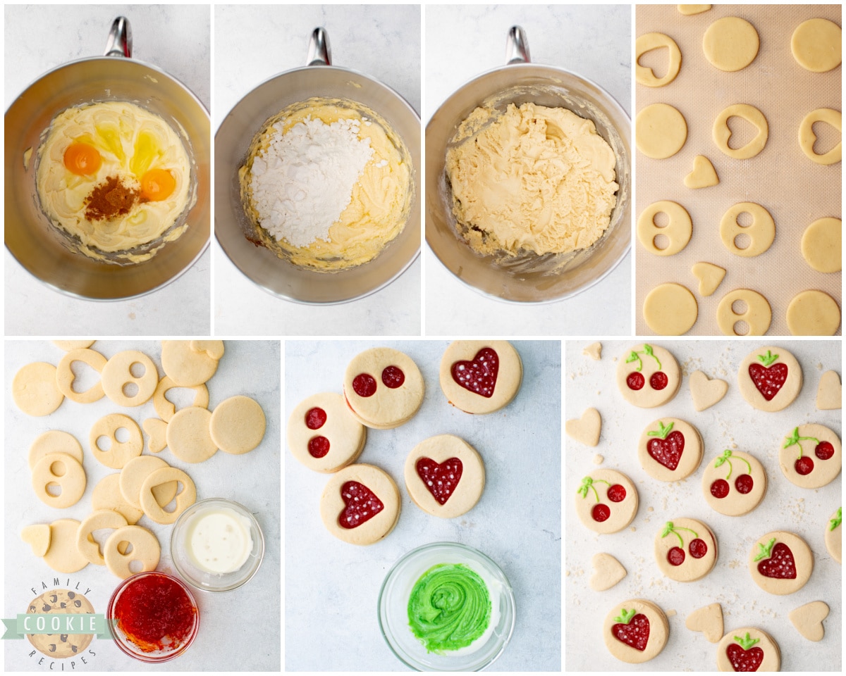 how to make fruity cut out Linzer cookies
