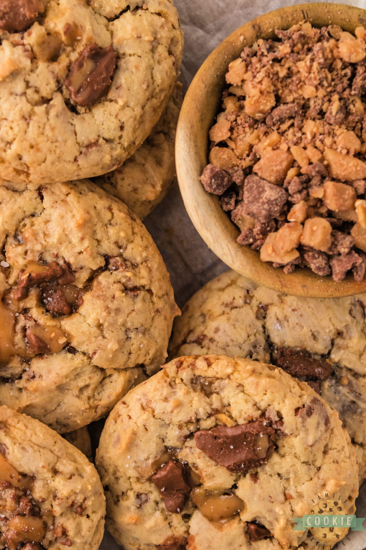 Heath Bar Cookies are soft, chewy and loaded with little bits of crunchy toffee. Simple heath bar cookie recipe that is absolutely delicious!