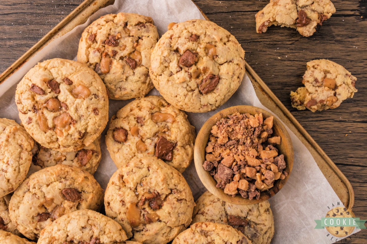 Cookies with Heath baking bits