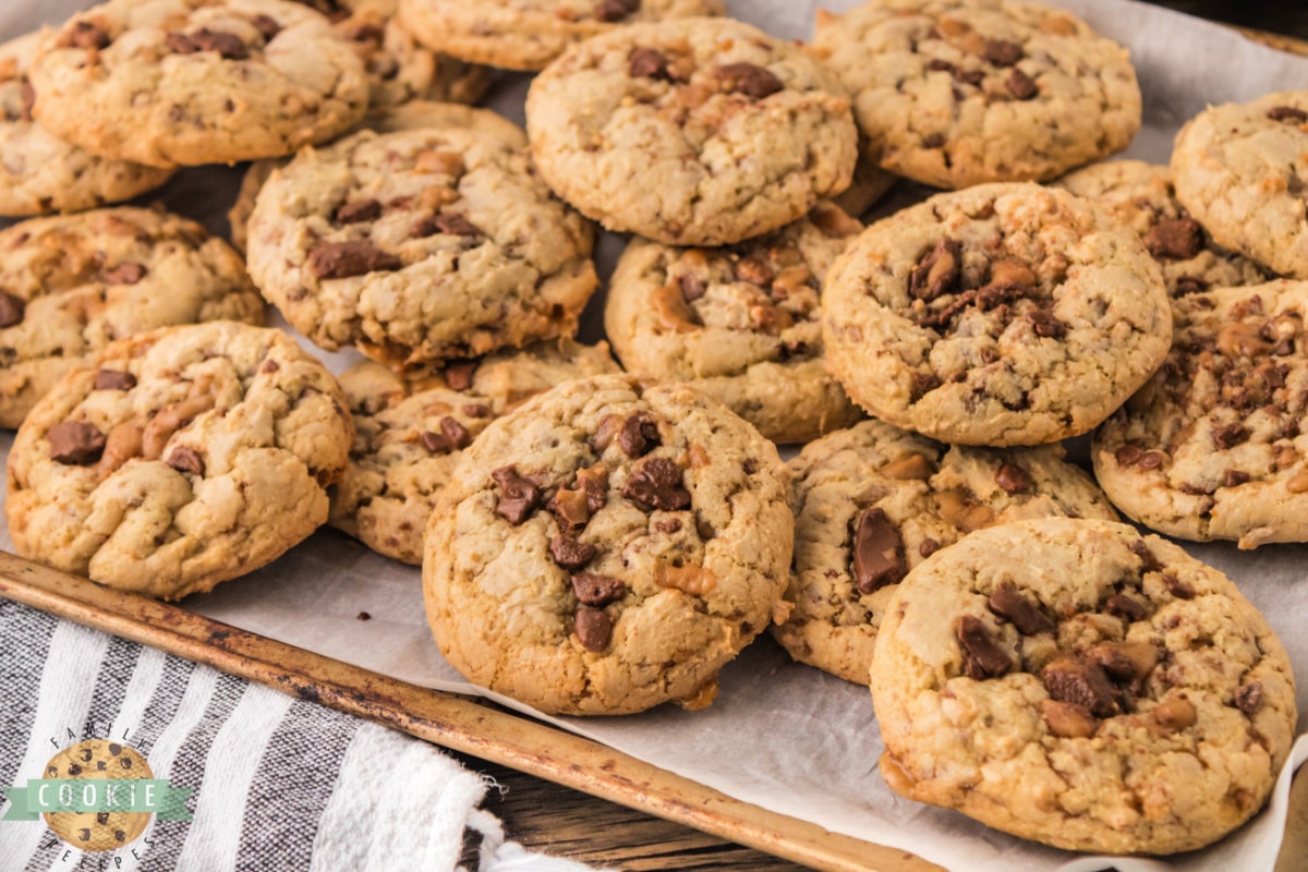 Cookies with toffee bits