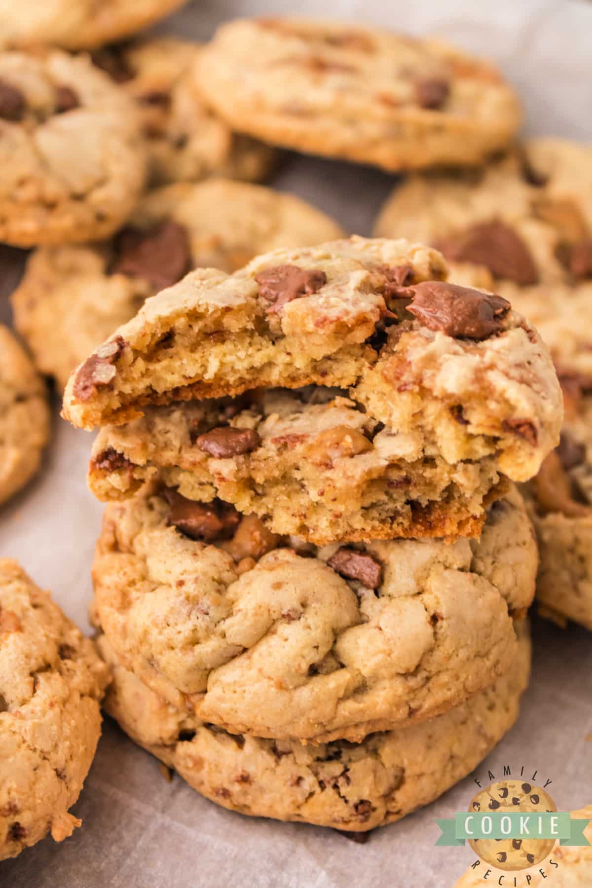 Stack of Heath Bar Cookies