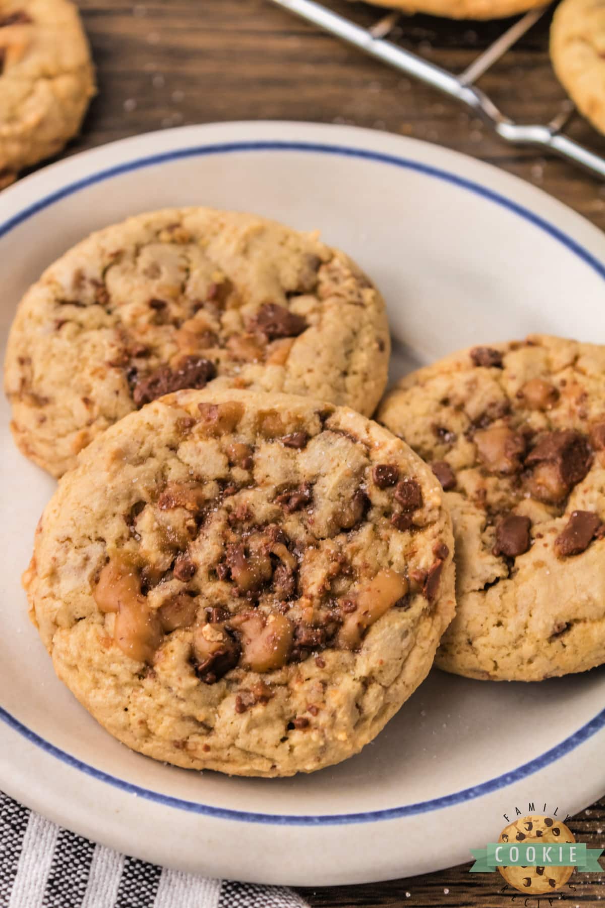 Heath Bar Cookies are soft, chewy and loaded with little bits of crunchy toffee. Simple heath bar cookie recipe that is absolutely delicious!