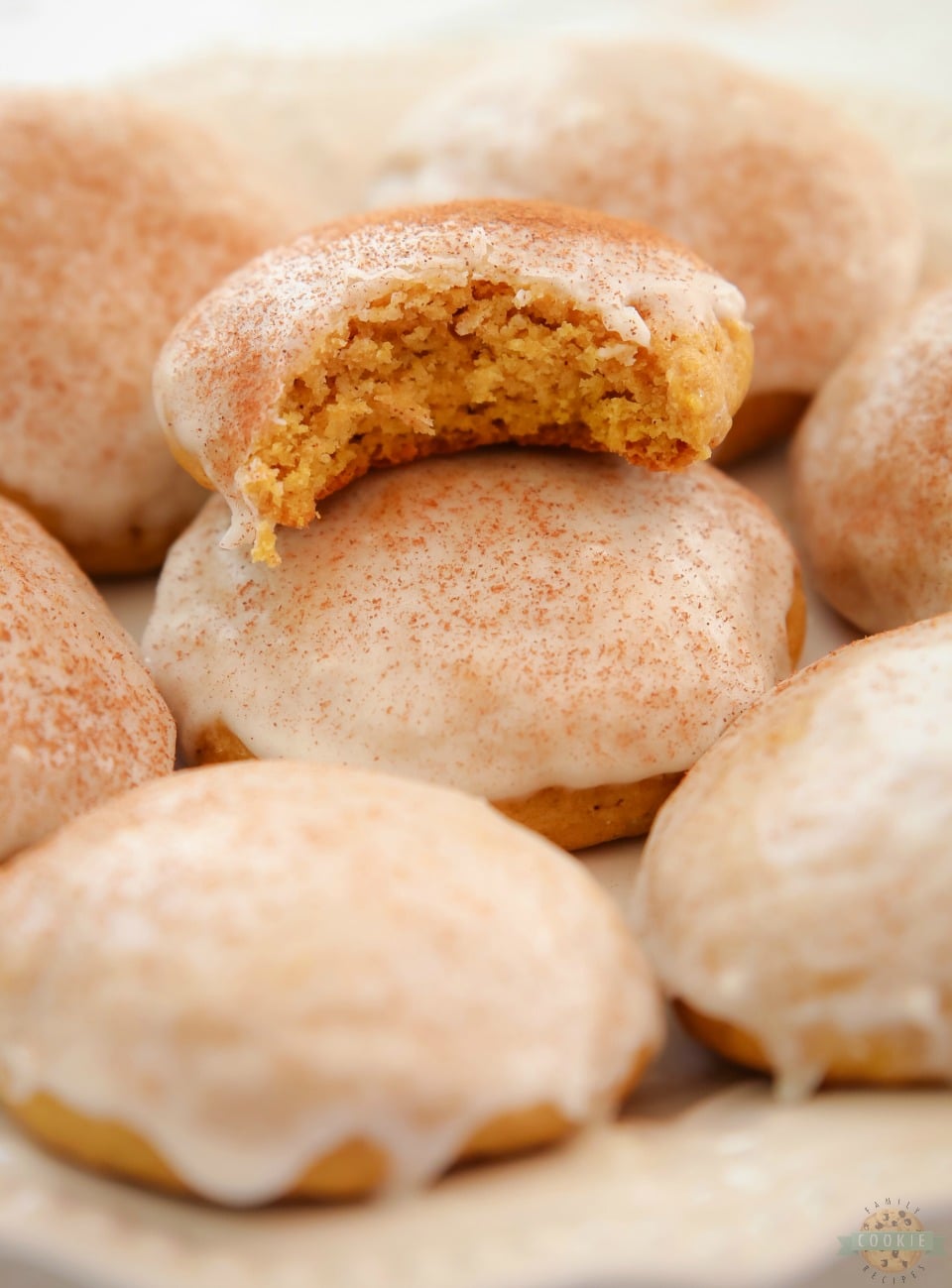 Iced Cinnamon Pumpkin Cookies