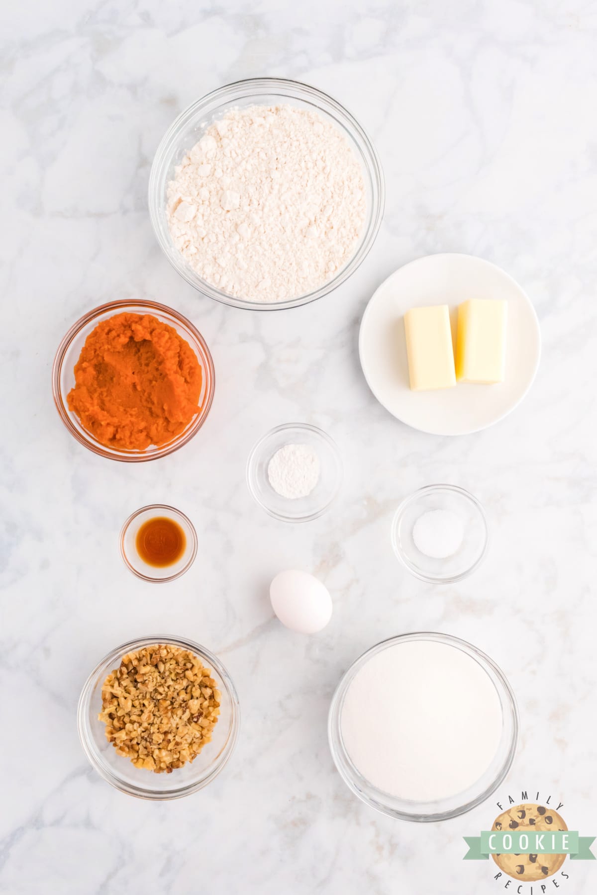 Ingredients in Pumpkin Cookies