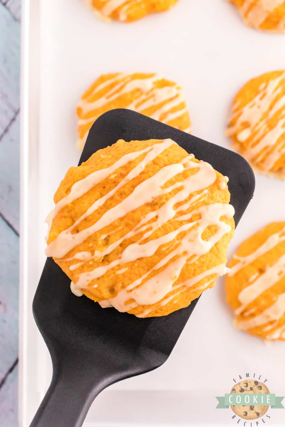 Orange glazed pumpkin cookies