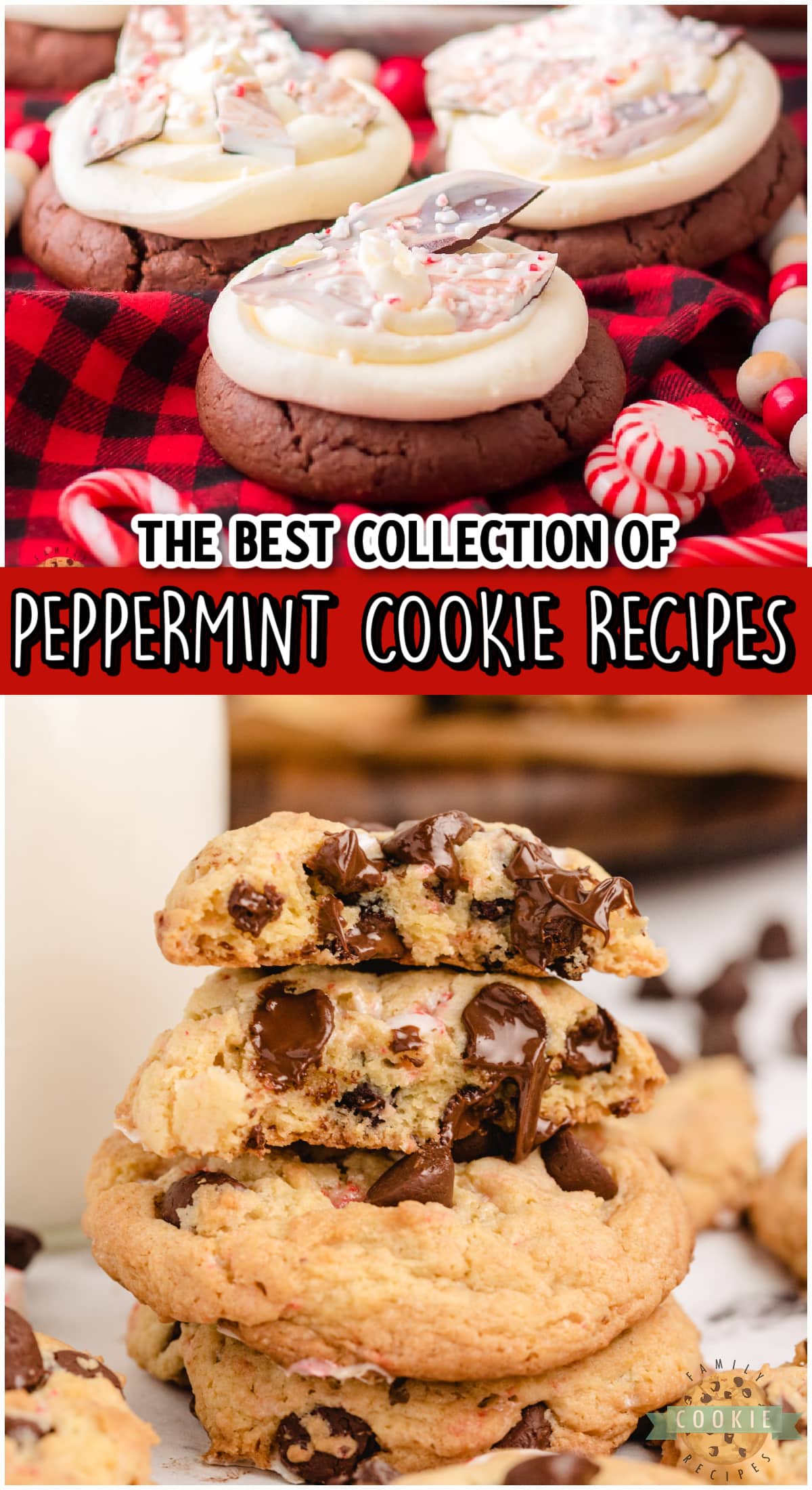 Collection of peppermint cookie recipes.