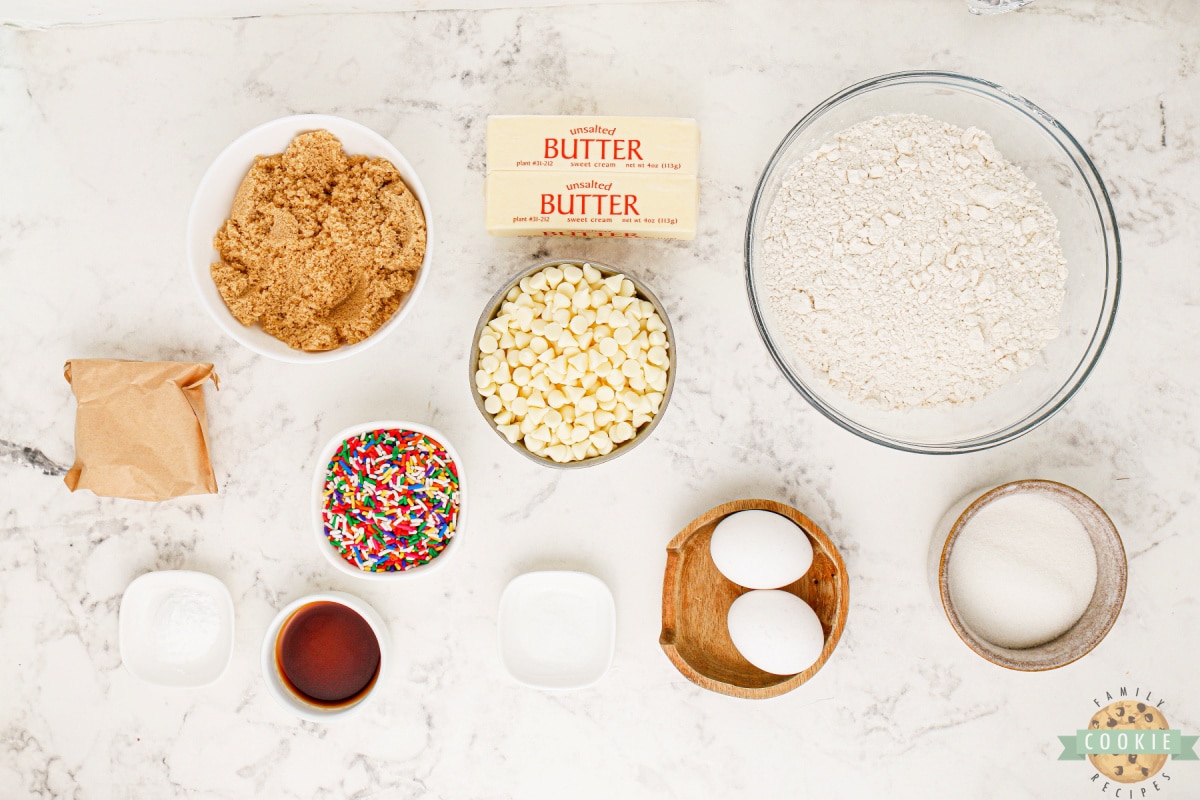 Ingredients in Funfetti Cookies