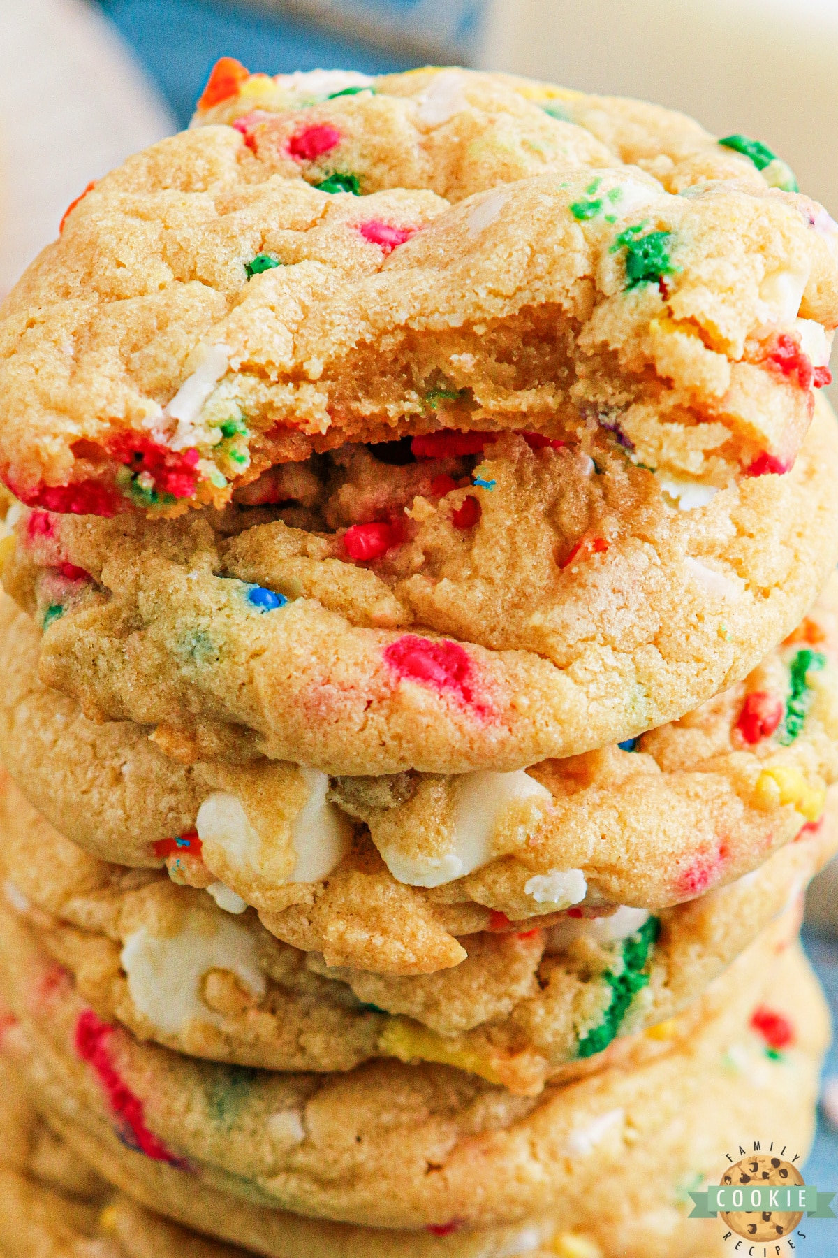 Cookies with sprinkles and white chocolate chips