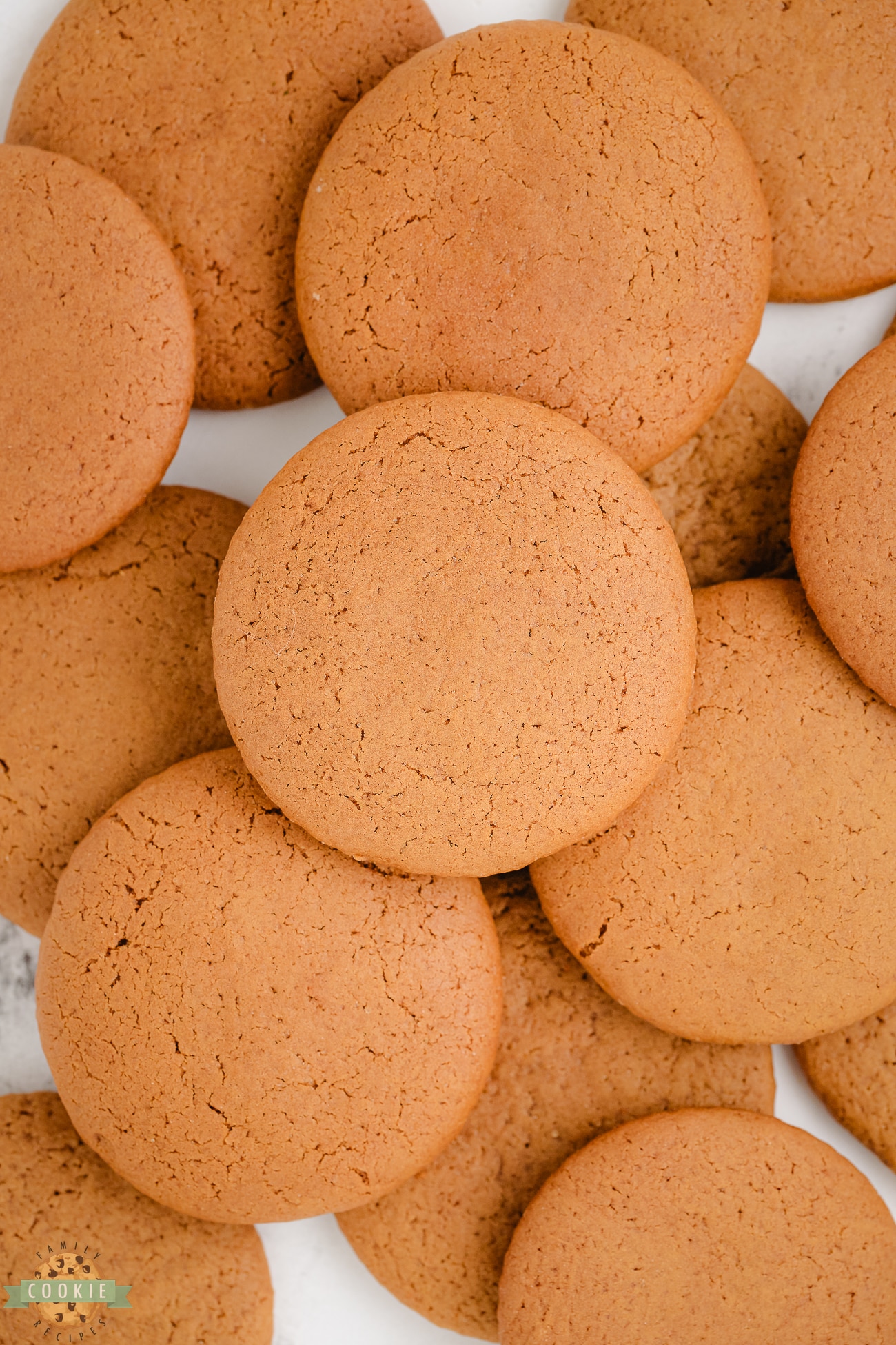 molasses cookies on a tray