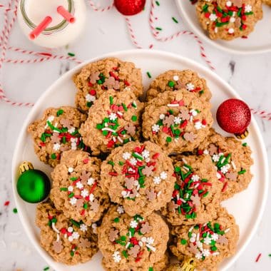 plate of no-bake Gingerbread cookies