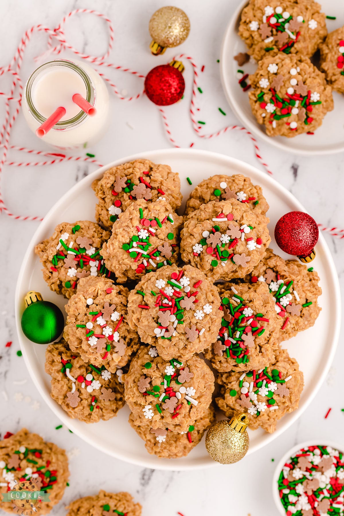 plate of no-bake Gingerbread cookies