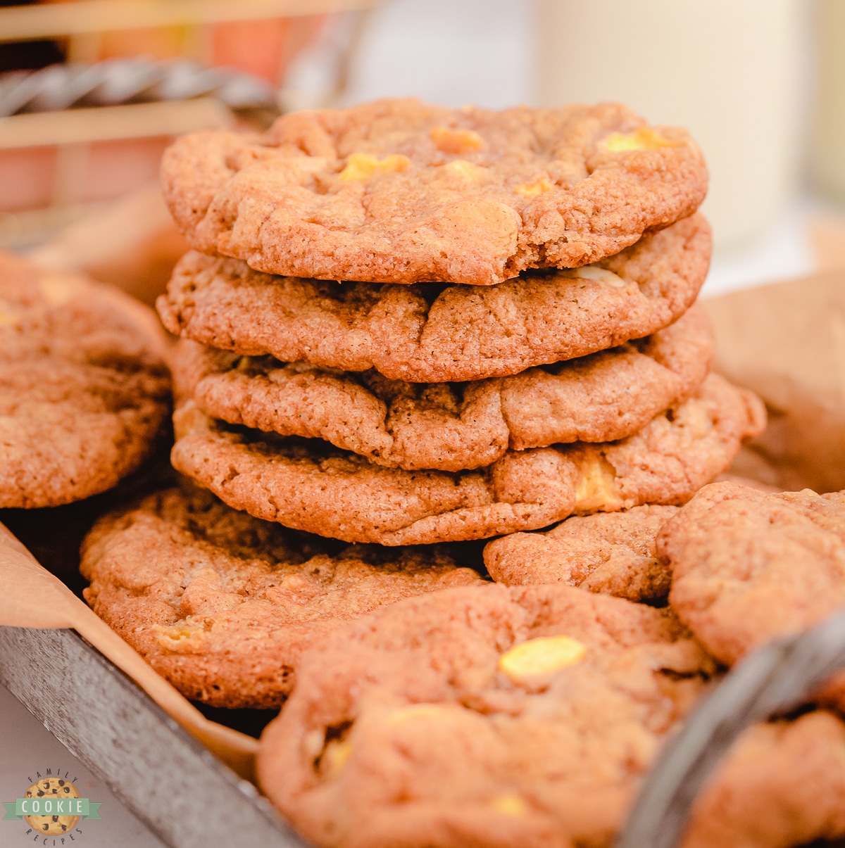 apple cinnamon cookies with chunks of fresh apple