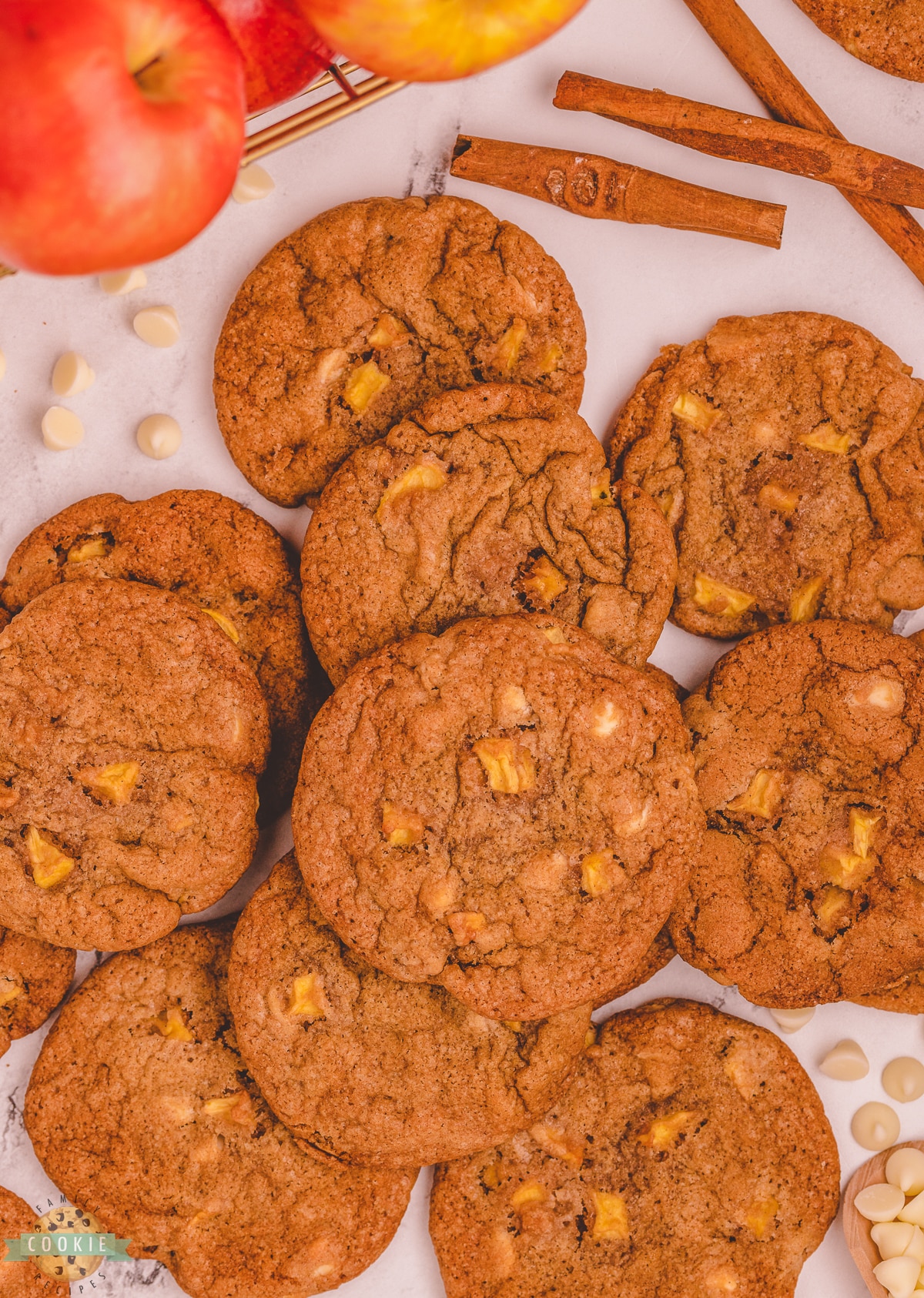 cookies baked with chunks of fresh apple