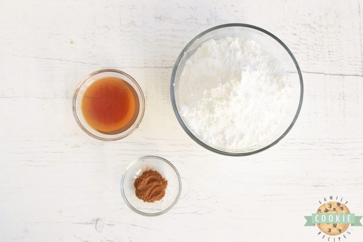 Ingredients in Cinnamon Sugar Glaze.