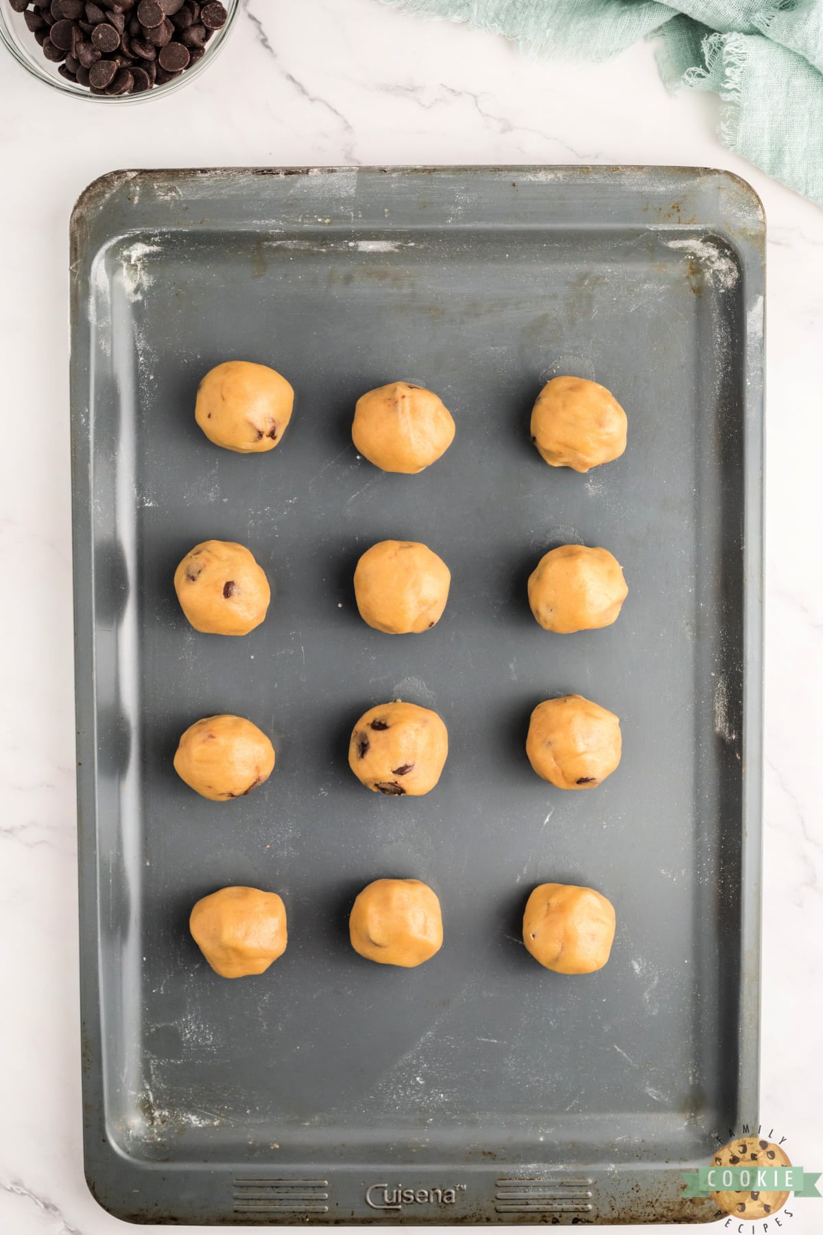 Edible cookie dough balls. 