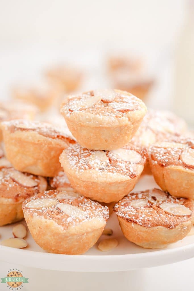 Dutch Almond Cookie Cups dusted with powdered sugar
