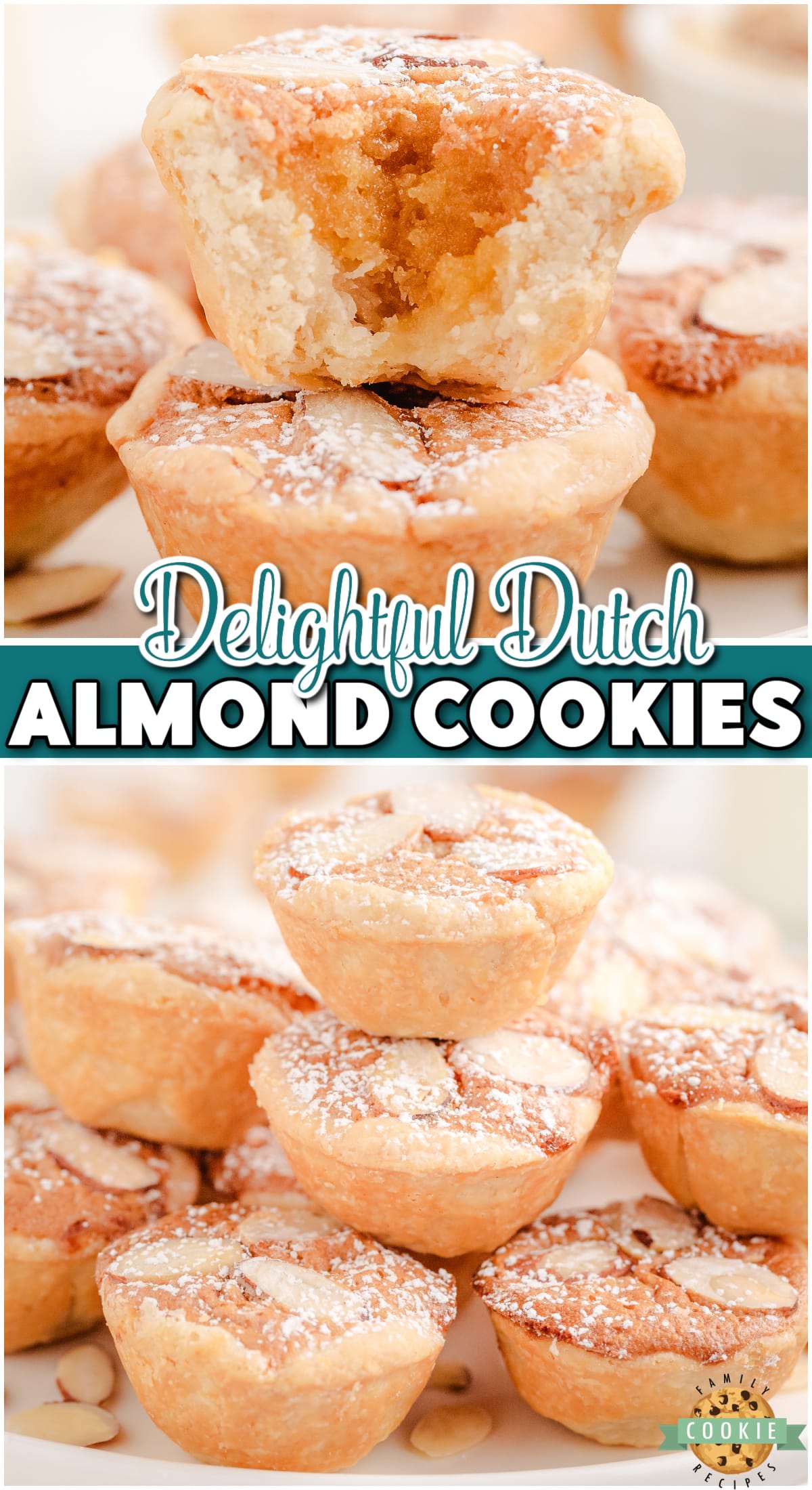 Dutch Almond Cookie Cups are buttery cream cheese cookies with a sweet almond filling! The almond cookies have a rich, nutty flavor and a soft, chewy texture that is sure to please!