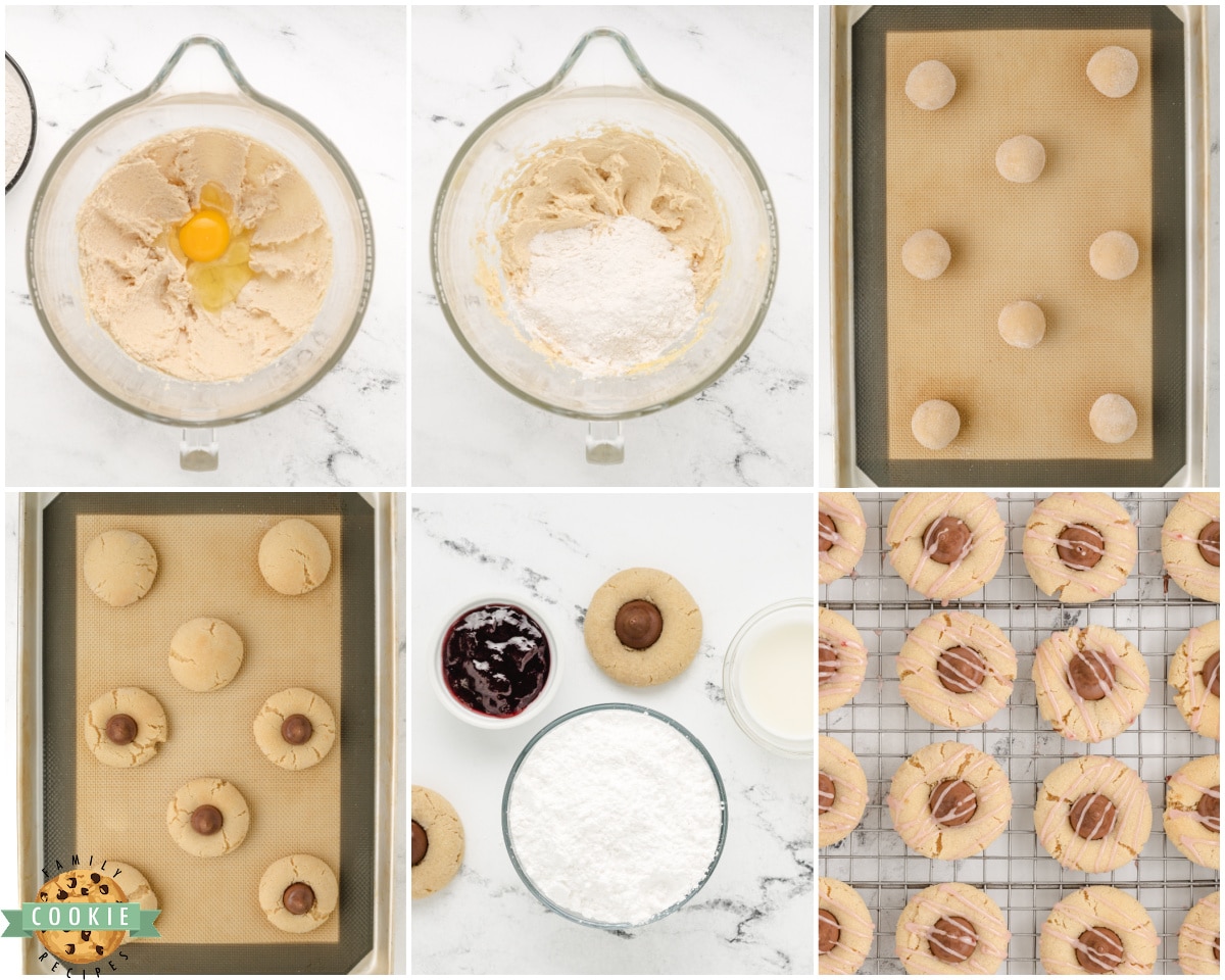 how to make raspberry almond kiss cookies