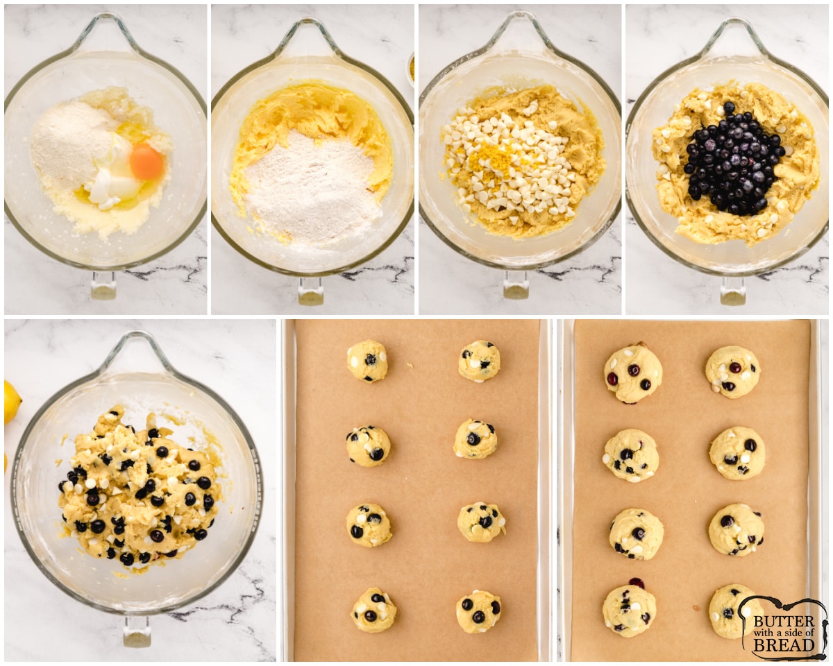 how to make lemon blueberry cookies