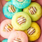 pastel colored Easter Blossom cookies
