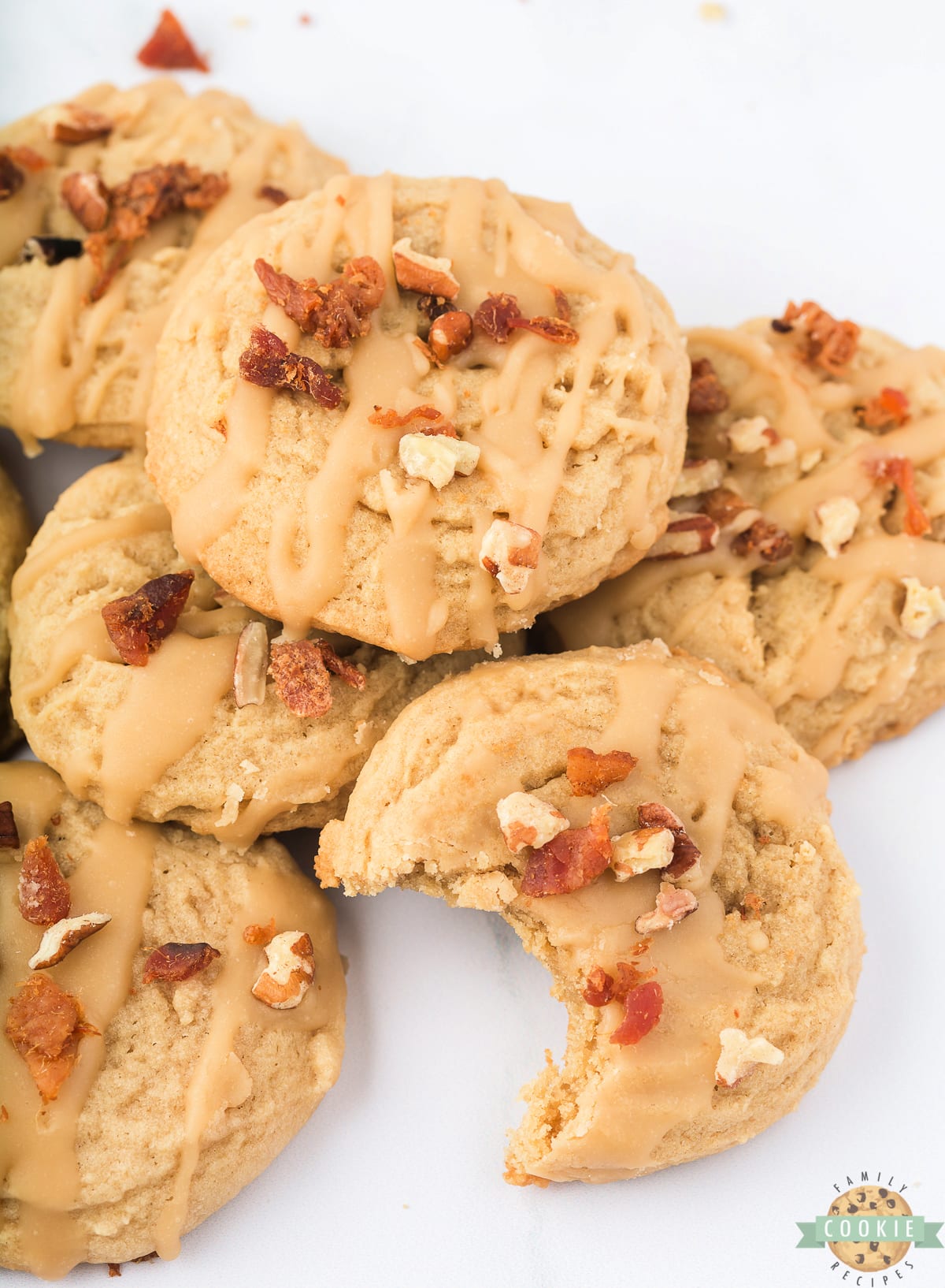 Cookies made with bacon grease and maple syrup.