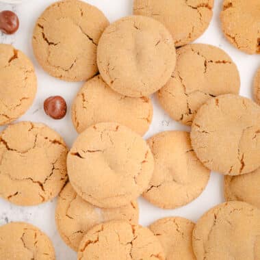peanut butter surprise cookies with milk duds
