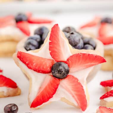berry star cookies for 4th of July