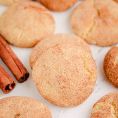 platter with cake mix snickerdoodles