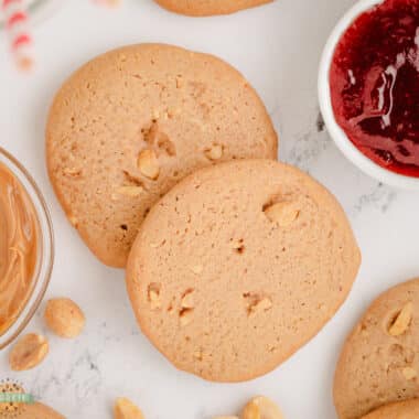 slice and bake cookies with peanut butter and jelly
