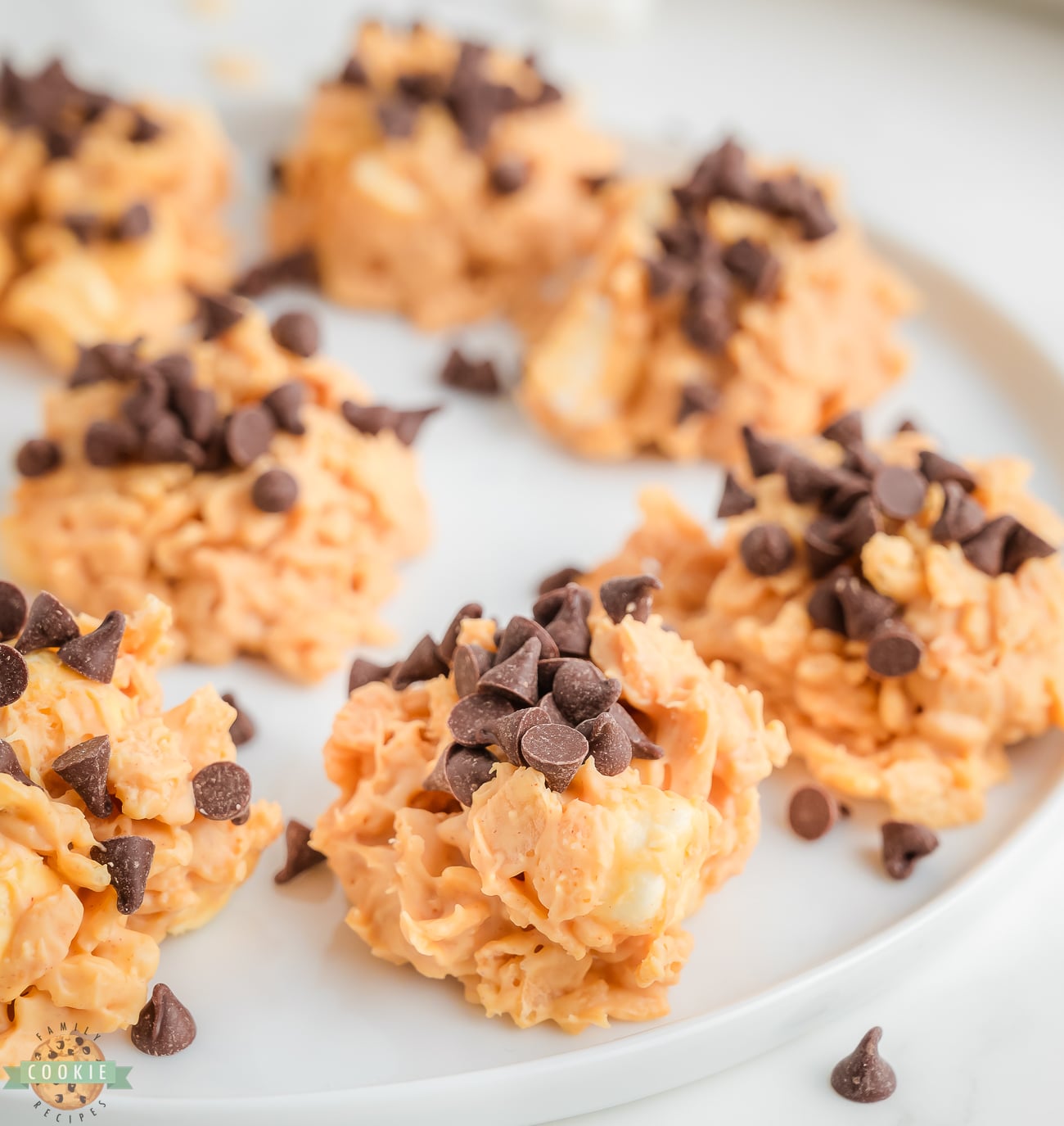 no bake avalanche cookies on a white plate