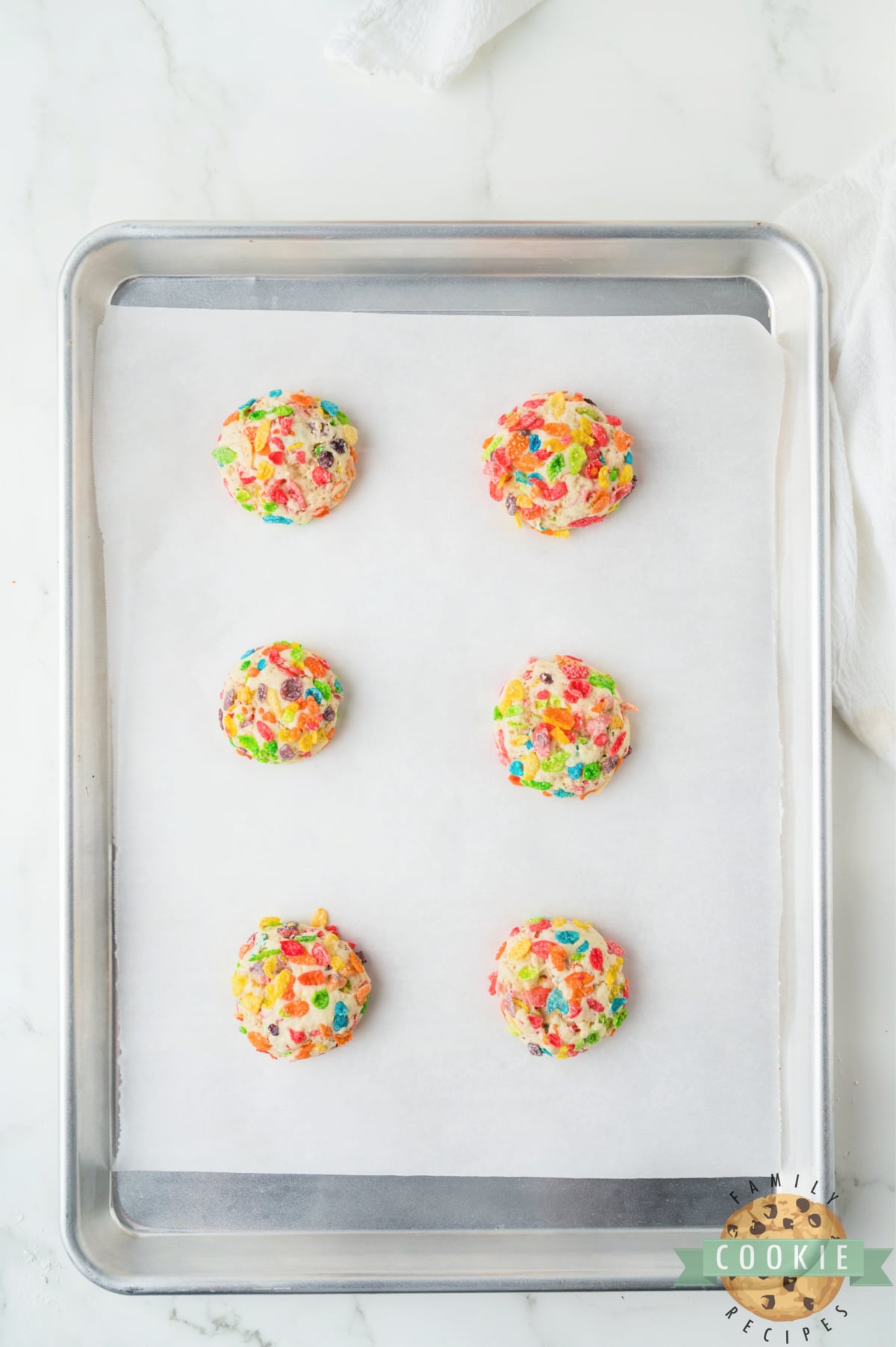 Cookie dough ready to bake. 