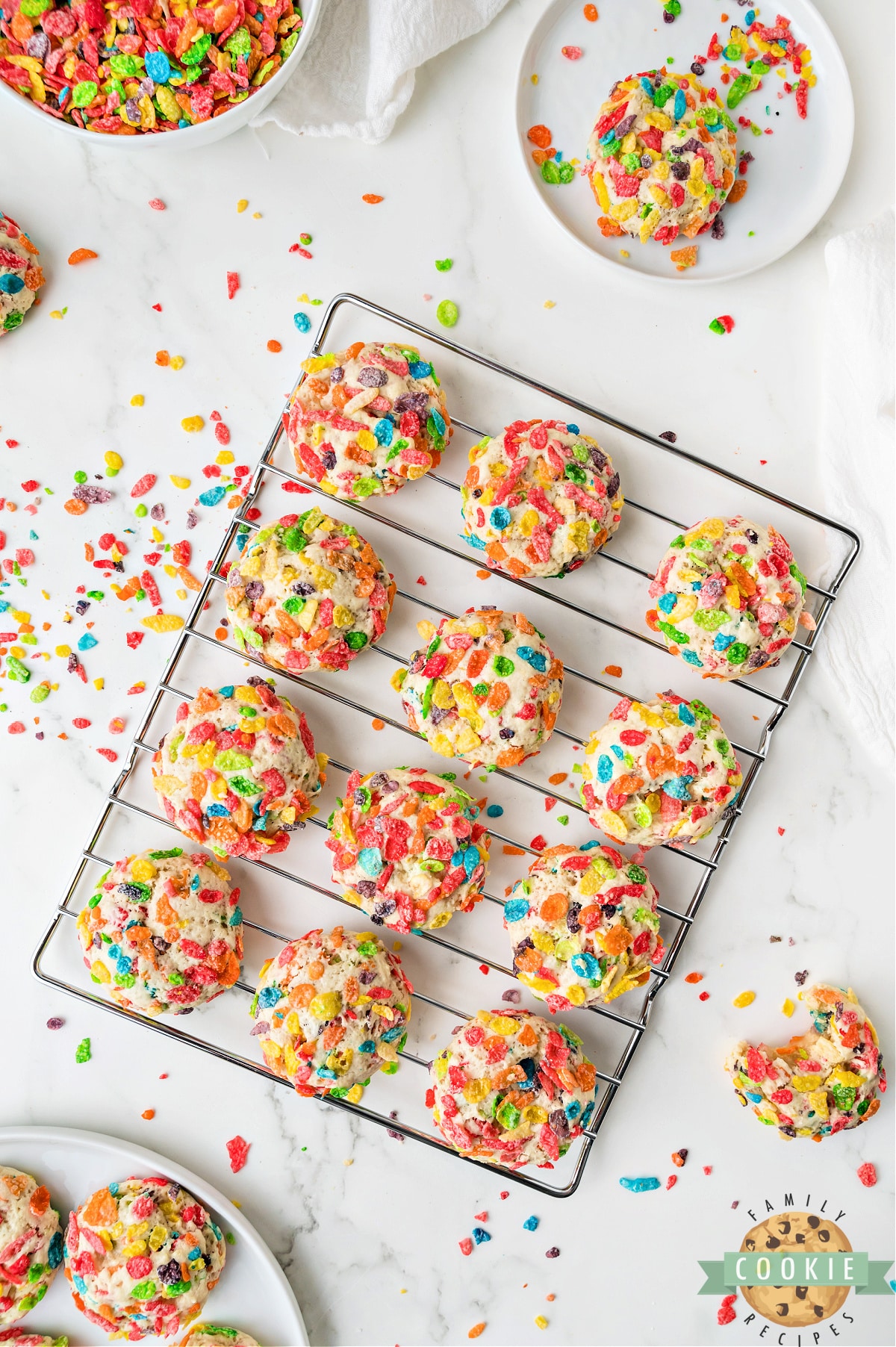 Cookies on wire rack. 