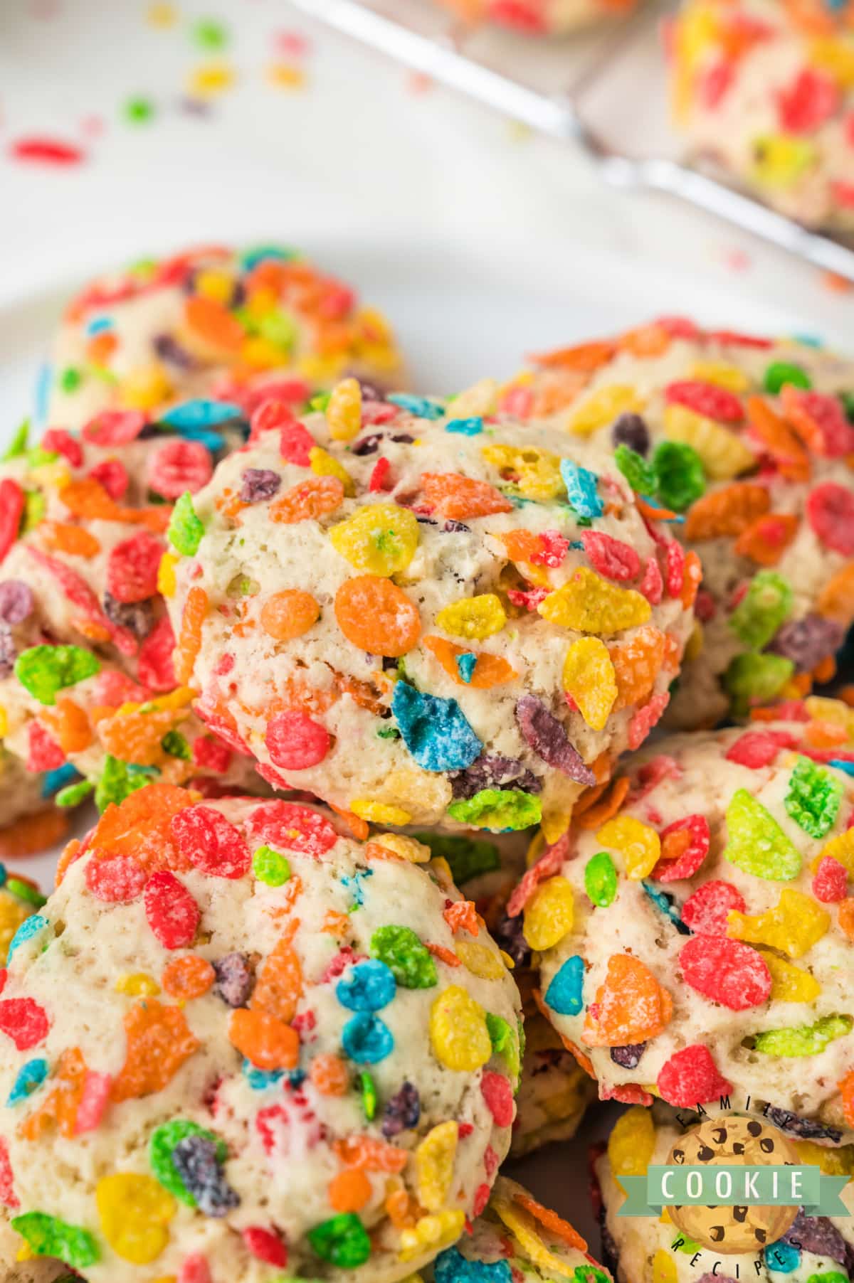 Fruity Pebbles Cookies are soft, sweet, and delicious. These cookies are colorful with a little bit of crunch!