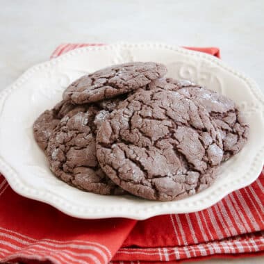 chocolate cake mix cookies with spices