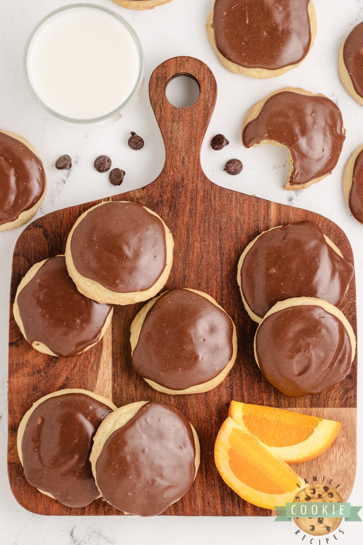 Orange chocolate cookies.