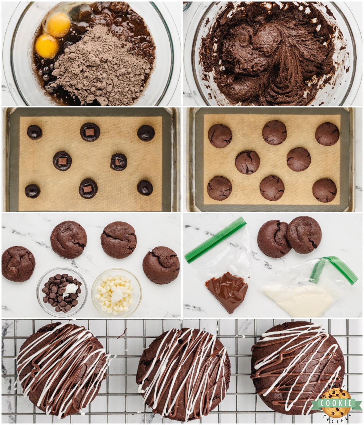 how to make chocolate nugget stuffed cake mix cookies