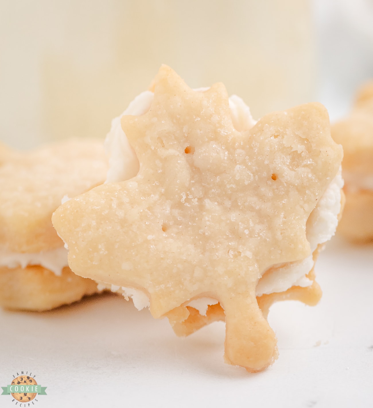 maple sandwich cookies with maple buttercream filling