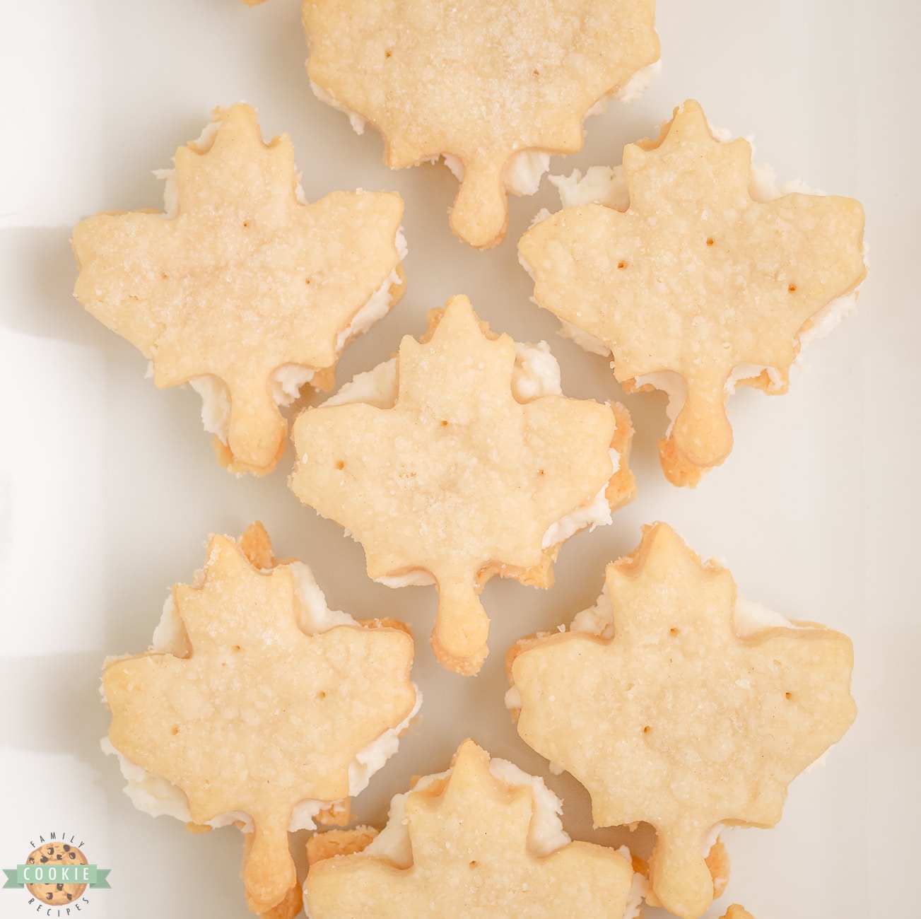 maple sandwich cookies on a platter