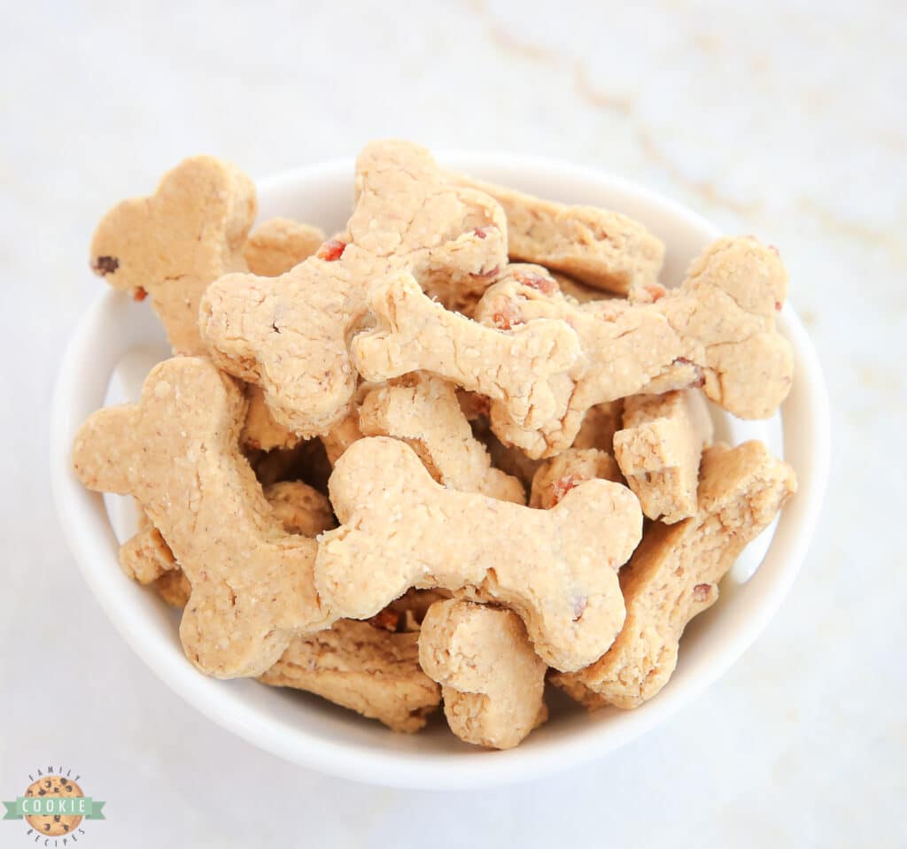 homemade peanut butter bacon dog treats