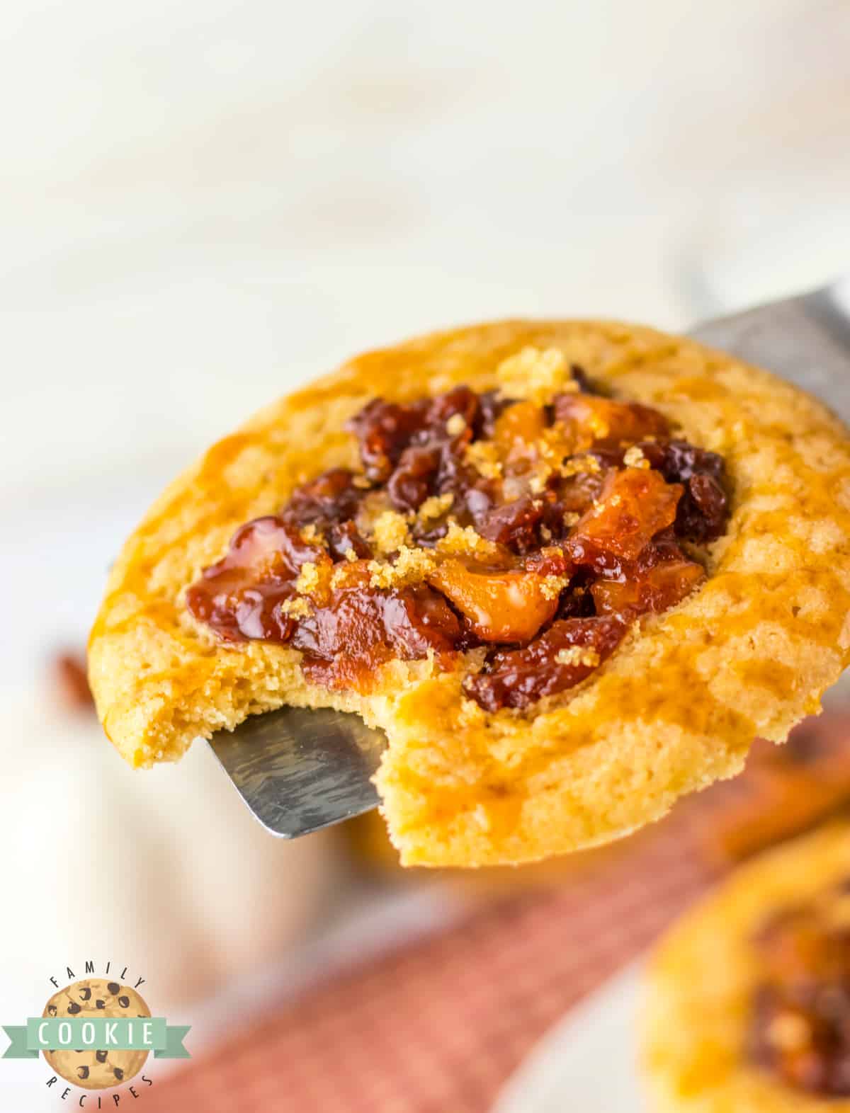 Apple thumbprint cookie.