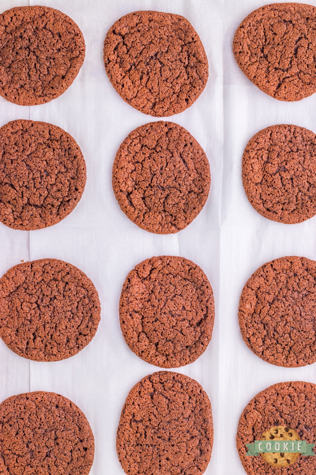 Baked chocolate cookies. 