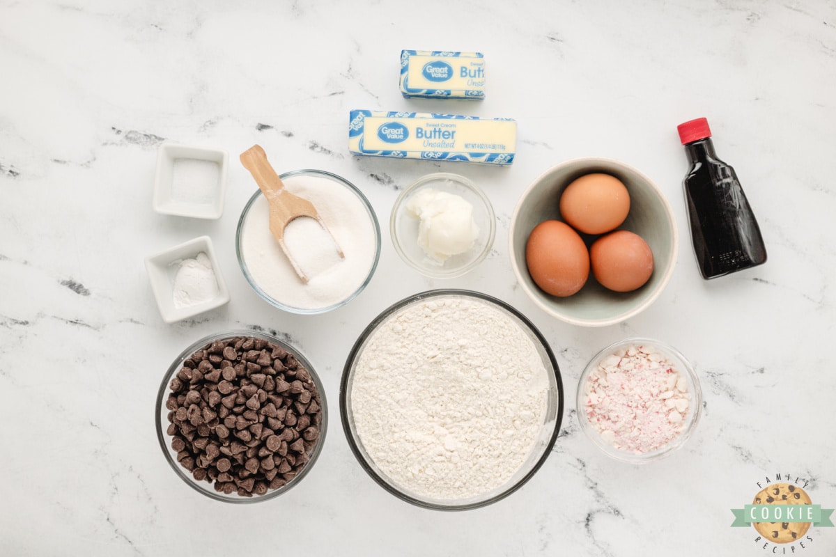 Ingredients in Peppermint Biscotti.