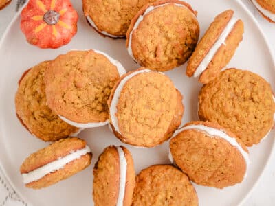 pumpkin oatmeal sandwich cookies