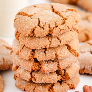 stack of molasses cookies