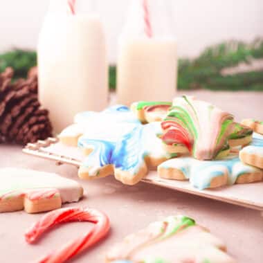 marbled sugar cookies for Christmas