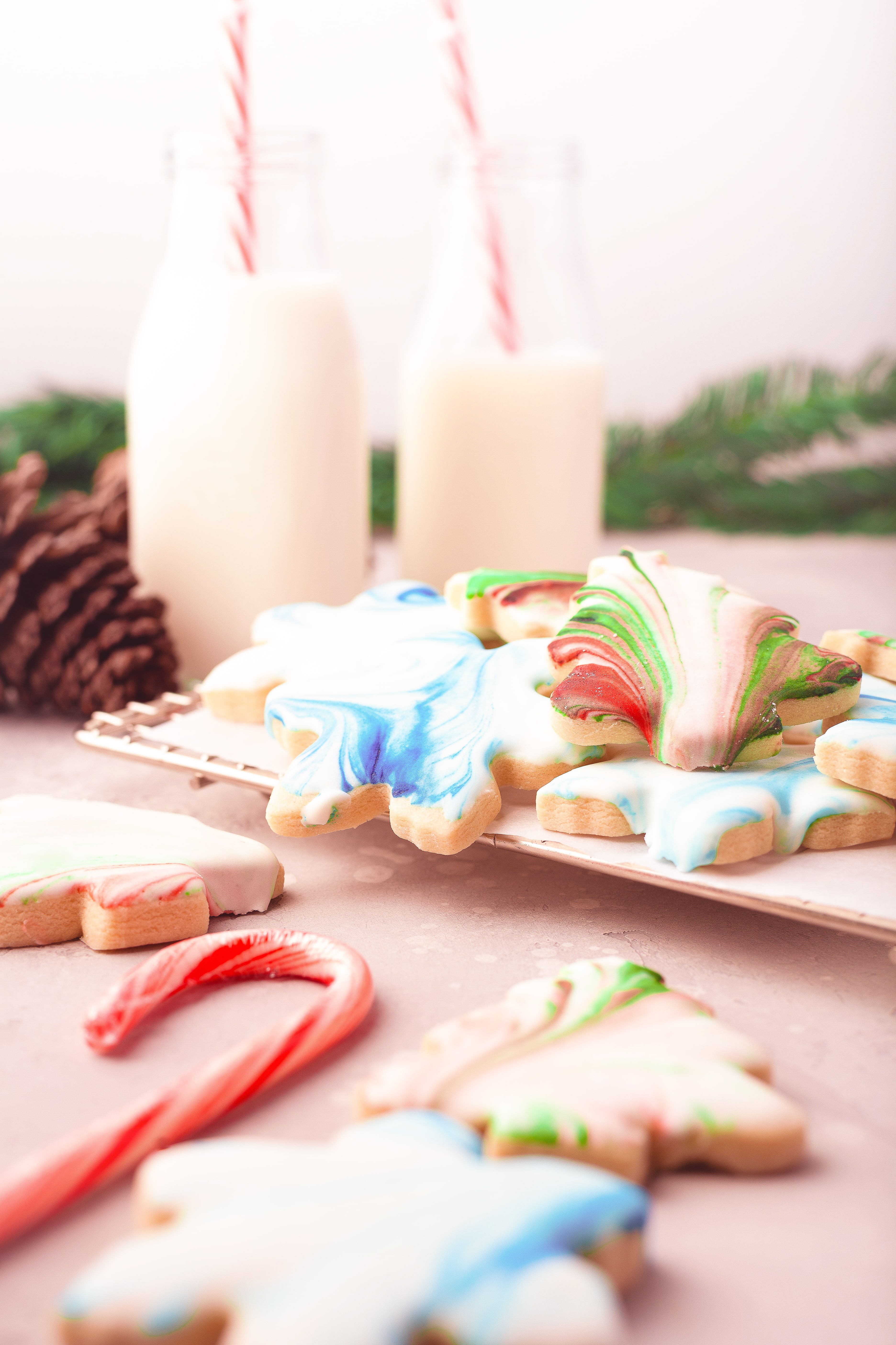 marbled sugar cookies for Christmas