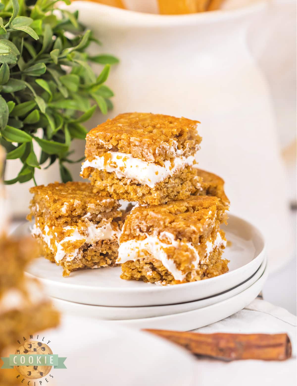 Cookie bars with marshmallow filling in the middle.